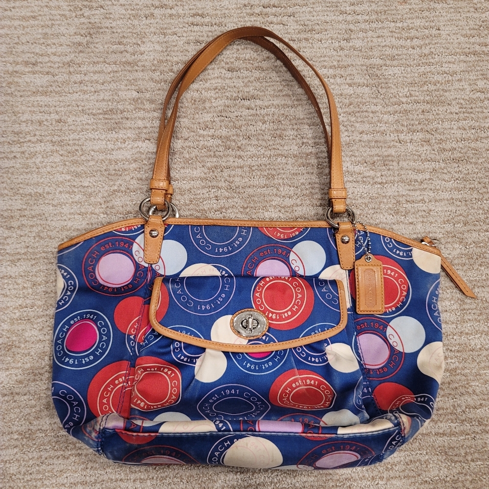 Coach Leah Polka Dot Bag